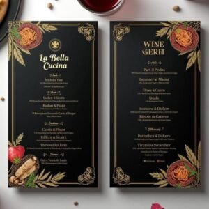 Custom Menu Cards